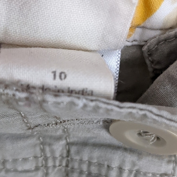 Mec hiking trail outdoor cotton blend shorts beige stone color size 10 T7 - Picture 9 of 10